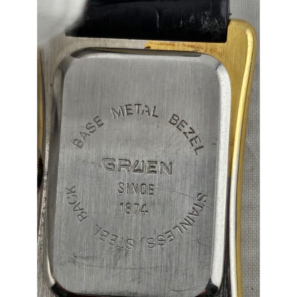 Ladies Vintage Rare Gruen Quartz Watch Small Second New Battery & Band Runs - Picture 4 of 10